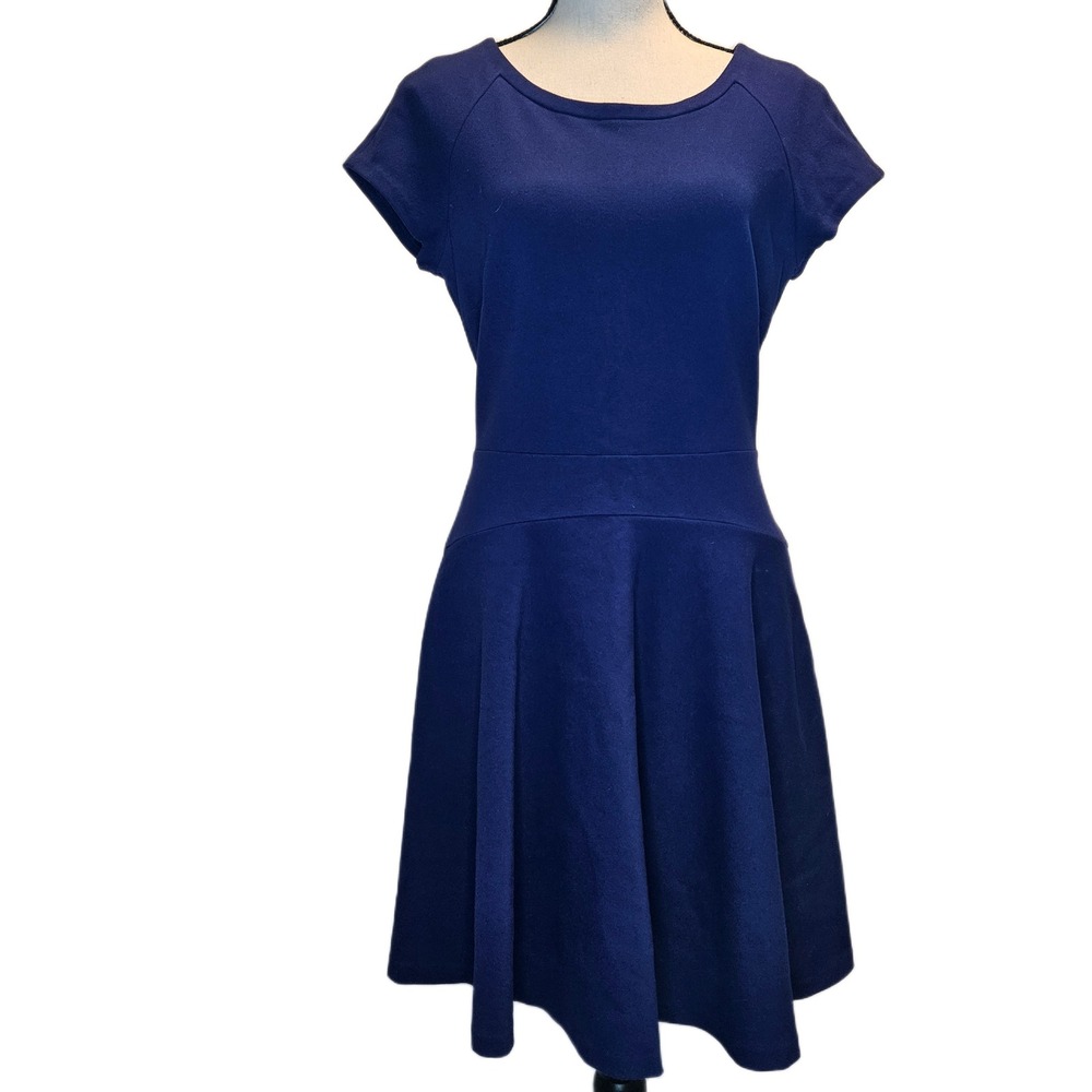 Diane Von Furstenberg DVF Delyse Blue Fit and Flare‎ Dress